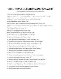 They are probably the best questions to ask at pretty much any social event. 53 Best Bible Trivia Questions And Answers Learn New Facts