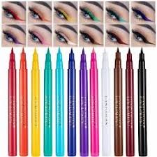 12 colors eyeliner pen set matte