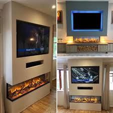 Integrated Fire And Tv Media Wall
