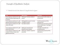 73 Punctilious Qualitative Analysis Examples Chemistry