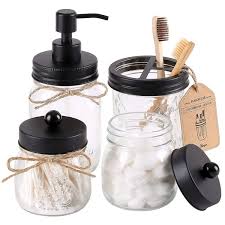 Bathrooms, bedrooms, changing rooms, locker rooms are. Mason Jar Bathroom Accessories Set 4pcs Mason Jar Soap Dispenser Apothecary Jars Toothbrush Holder Buy Glass Bathroom Accessories Sets Cheap Bathroom Accessories Sets Brown Bathroom Accessories Set Product On Alibaba Com