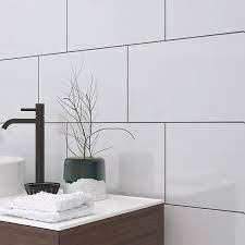Plain White Ceramic Wall Tile 250 X