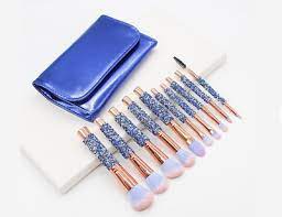 makeup brushes set with bag glitter
