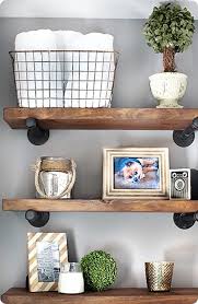 Reclaimed Wood And Metal Wall Shelves
