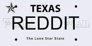 plate number reddit in texas