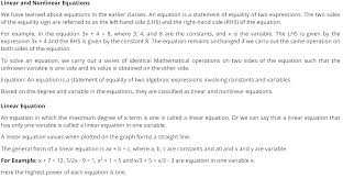 Equation Types Examples Methods