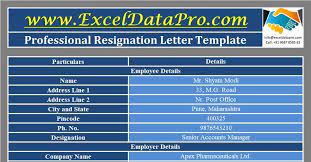 professional resignation