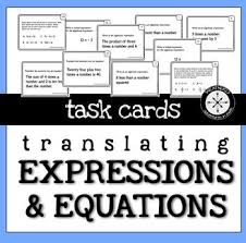 Algebraic Expressions Equations Task