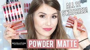 revolution powder matte lipsticks full