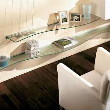 Concave Glass Decorative Wall Shelf