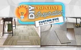 create custom rug using carpet tiles