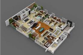 4 Bedroom 3D Floor Plans - House and Interiors | Facebook gambar png