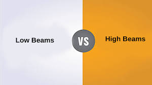 difference between low beams and high