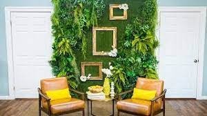 diy faux living plant wall home