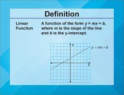 Definition Linear Function Concepts