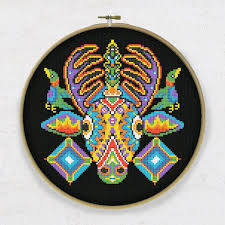 Huichol Deer Counted Cross Stitch Pdf Pattern Instant