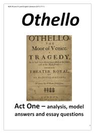 Grade    Othello Essay Questions