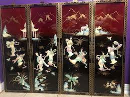 Vintage Asian Abalone S Wall Panels