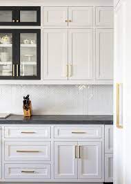 White Cabinets With Black Frame Glass