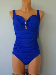 Swim Solutions Beaded Mio Nwt One Piece Royal Blue Swimsuit Size 12 96611248856 Ebay