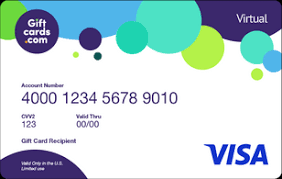visa virtual account gift cards