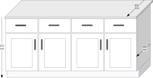 uk standard sizes for kitchen cabinets