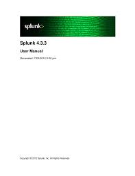 Splunk User Manual Manualzz Com