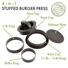 4 in 1 stuffed burger press