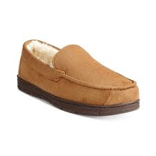 Club Room Mens Faux Suede Moccasin Slippers