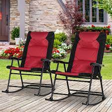 Outsunny 2 Piece Folding Rocking Chair