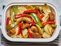 sausage peppers onions and potato