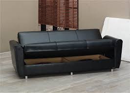 harlem black leather sofa bed by empire