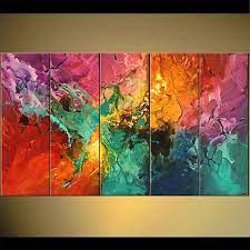 Abstract Painting Acrylic Colorful