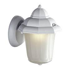 White Frosted Glass Outdoor Wall Light