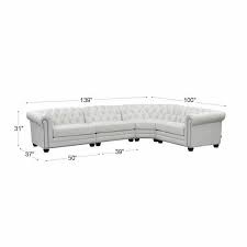 L Shaped Chesterfield Sectional Sofa