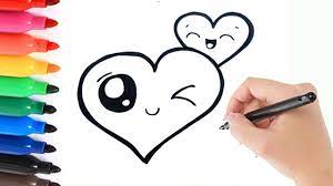 Perfect voor het maken van wenskaarten, uitnodigingen en. How To Draw Love Hearts Kawaii Hoe Teken Je Schattige Hartjes Youtube
