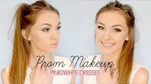 prom makeup tutorial pink white