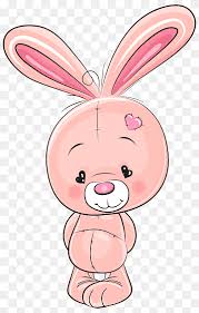 rabbit cartoon drawing cute pink bunny