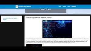 simple college using html php
