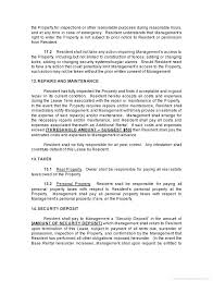 Rental Property Contract Template Rental Property Lease Agreement