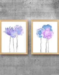 Lavender And Blue Wall Art Lavender And