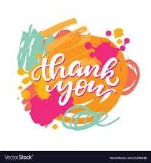 Thank You Card On Abstract Brush Background