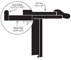 Bar Top Dimensions Drip Edge Bar