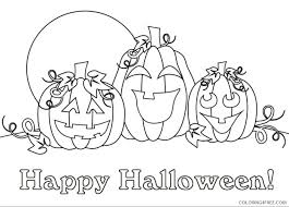 Visit our blog, coloring pages , and worksheets for more free printables. Happy Halloween Coloring Pages Three Pumpkins Coloring4free Coloring4free Com