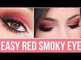 red and black eye makeup tutorial easy
