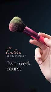 makeup courses promotion with hand