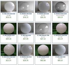 72 Sizes And Finishes Of Globe Shades For 1960s And 1970s Style Globe Lights