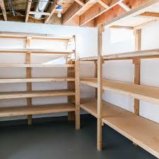 build storage shelves for a basement
