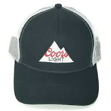 Coors Light Mesh Trucker Hat Snapback Baseball Cap Black W Silver Logo One Size Ebay