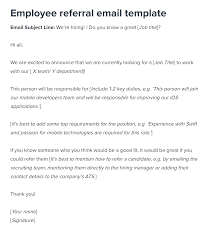 employee referral program sle email